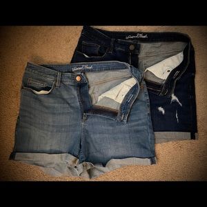 2 pair of Denim Mom Shorts women’s size 14 w